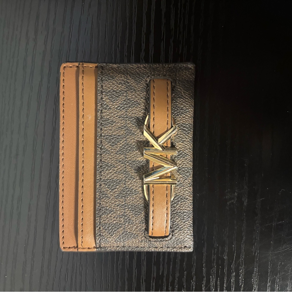 Michael Kors Luxury Brown And Gold Card Holder